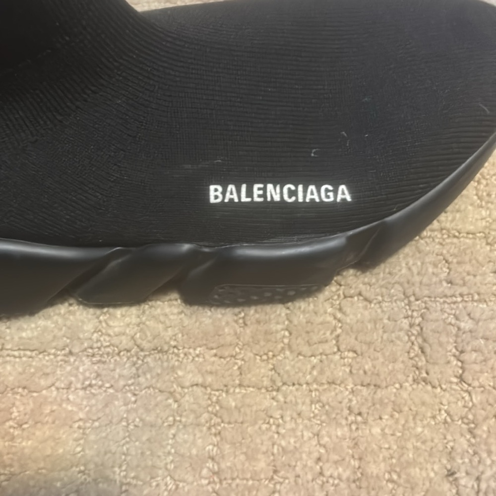 Balenciaga Black Knit Sneakers - Picture 5 of 7